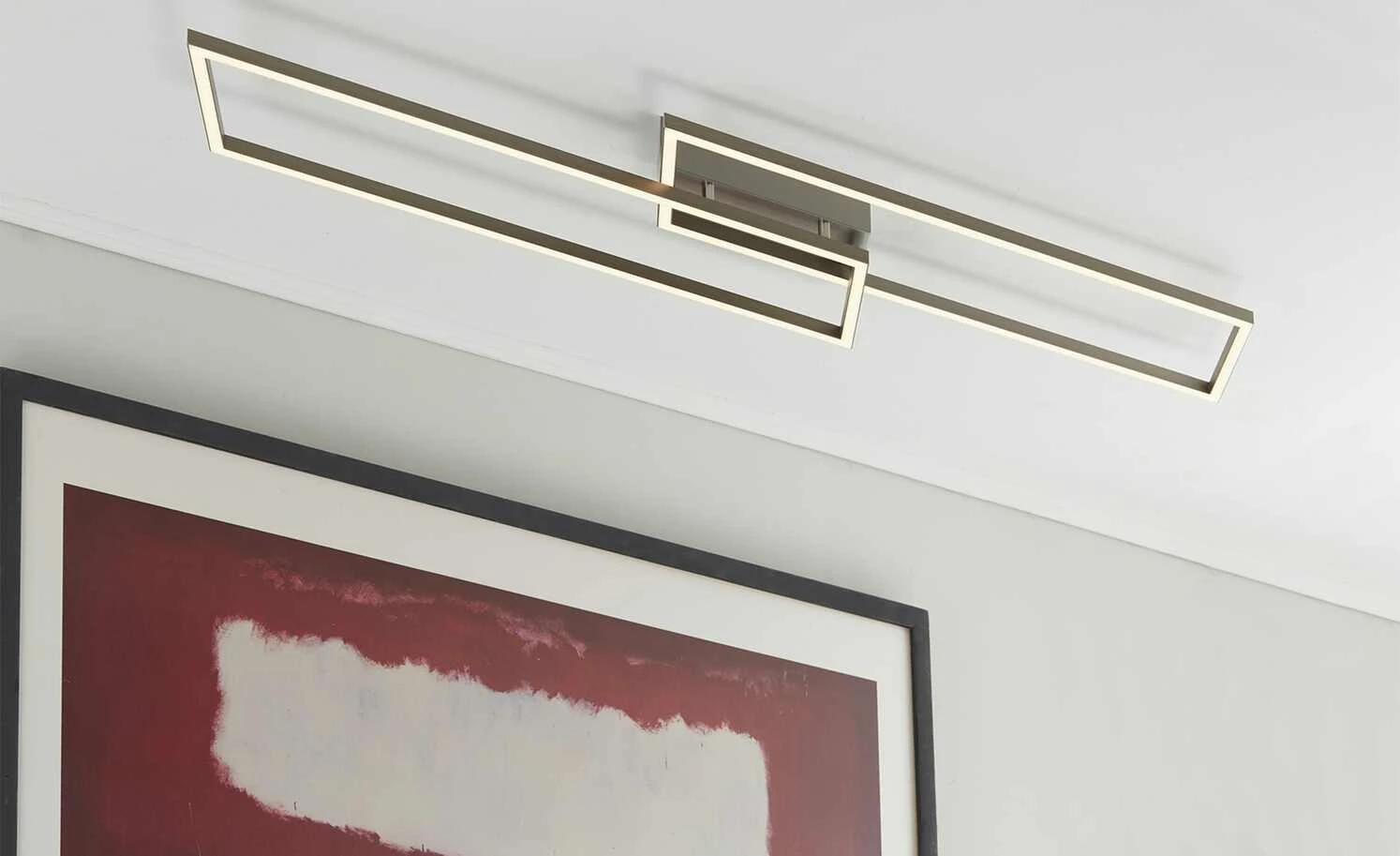 Paul Neuhaus LED-Deckenleuchte, 2-flammig, Nickel-matt 1 Paul Neuhaus LED-Deckenleuchte, 2-flammig, Nickel-matt