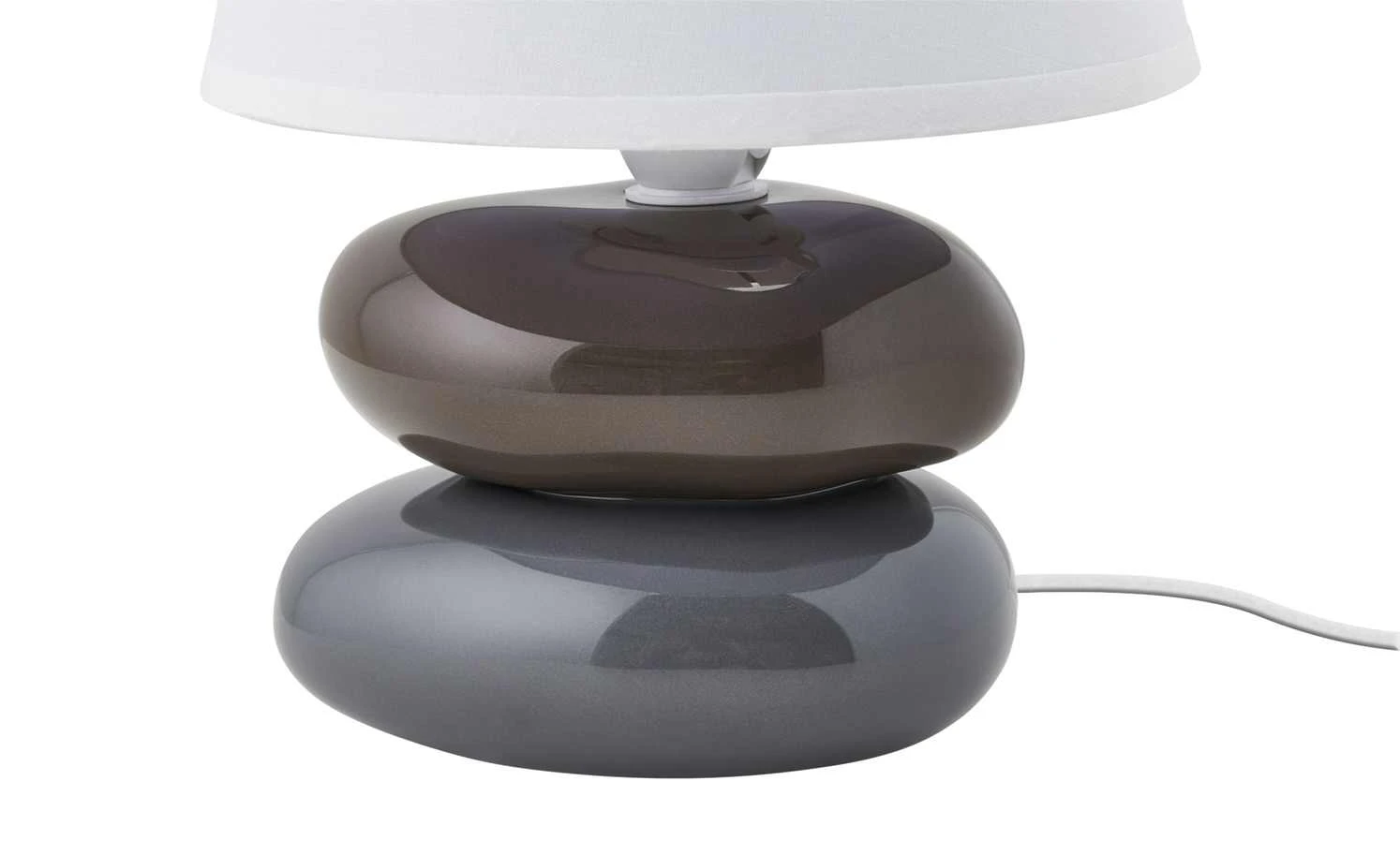 KHG Keramik-Tischleuchte, Braun-Grau 3 KHG Keramik-Tischleuchte, Braun-Grau – Bild 3