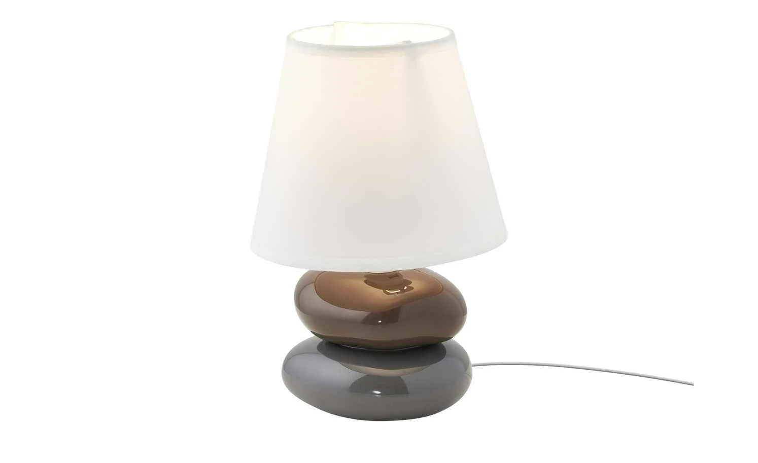 KHG Keramik-Tischleuchte, Braun-Grau 1 KHG Keramik-Tischleuchte, Braun-Grau