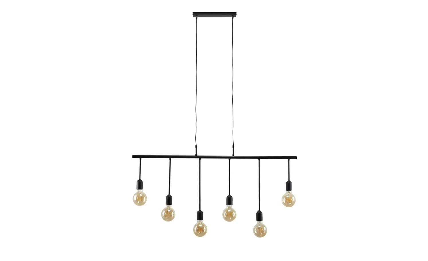 Pendelleuchte, 6-flammig, schwarz 10 Pendelleuchte, 6-flammig, schwarz – Bild 10