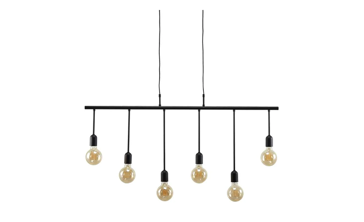 Pendelleuchte, 6-flammig, schwarz 3 Pendelleuchte, 6-flammig, schwarz – Bild 3