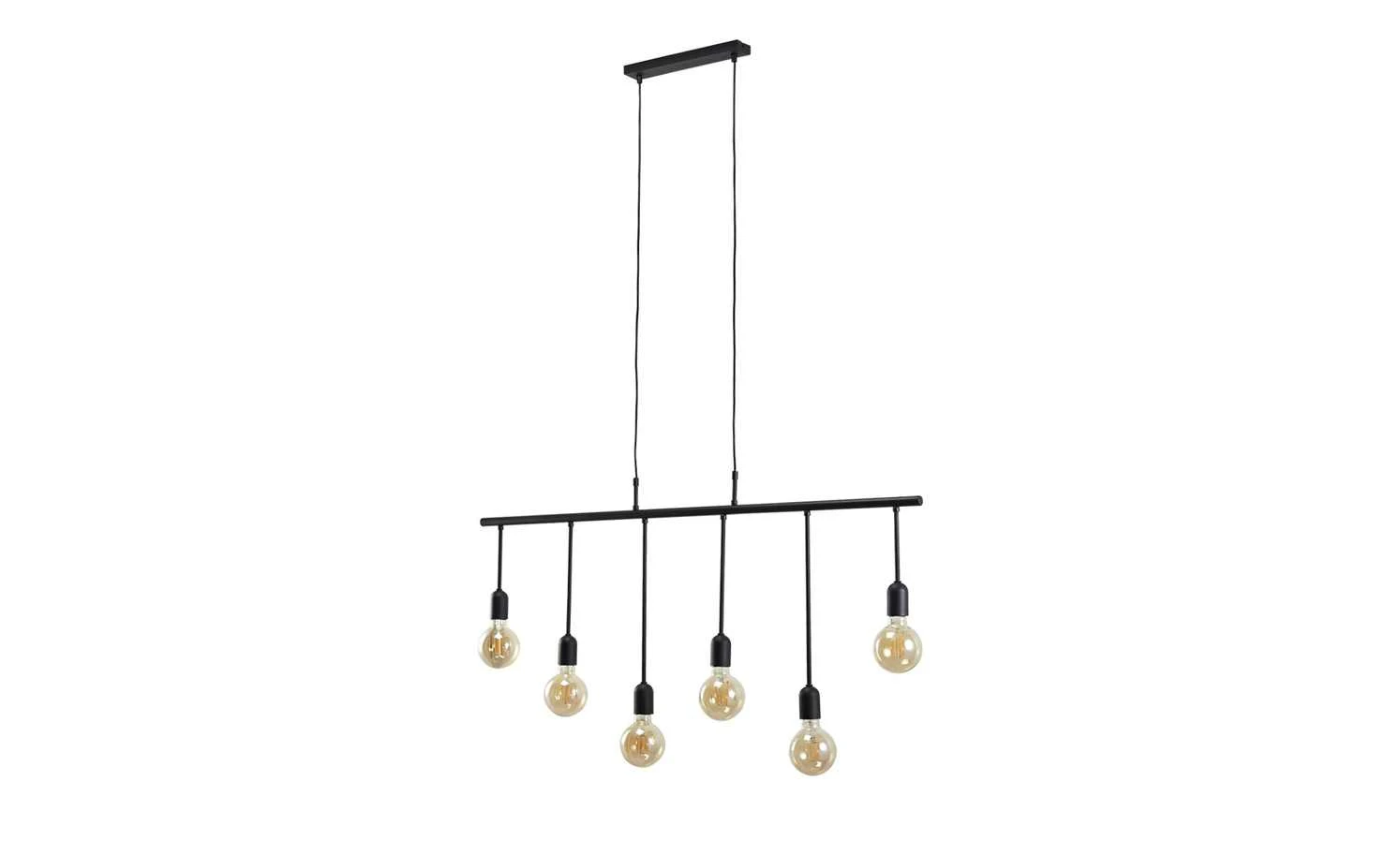 Pendelleuchte, 6-flammig, schwarz 9 Pendelleuchte, 6-flammig, schwarz – Bild 9