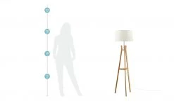 HOME STORY Holz-Stehleuchte, mit Stoffschirm und Ablage -Innenleuchten Verkaufsladen 10689879 6 202002252238