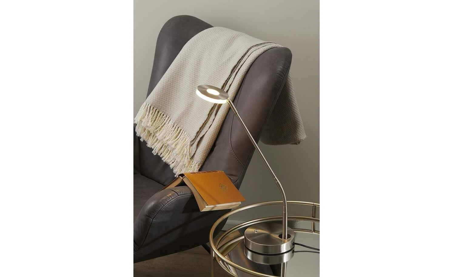 Fischer-Honsel LED-Schreibtischleuchte, Nickel-matt mit Dimmer 2 Fischer-Honsel LED-Schreibtischleuchte, Nickel-matt mit Dimmer – Bild 2