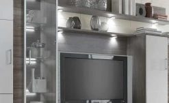 uno LED-Beleuchtungs-Set mit TV-Bühne Onyx | Graphitgrau / Eiche Trüffel sägerau (Nachbildung) -Innenleuchten Verkaufsladen 11203531 10 202106112233