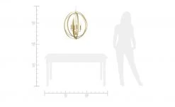 Trio Kronleuchter, 4-flammig messing mit Strass | messingfarben -Innenleuchten Verkaufsladen 11680017 9 202106081239