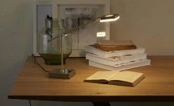 KHG Tischleuchte, 1-flammig, Nickel-matt