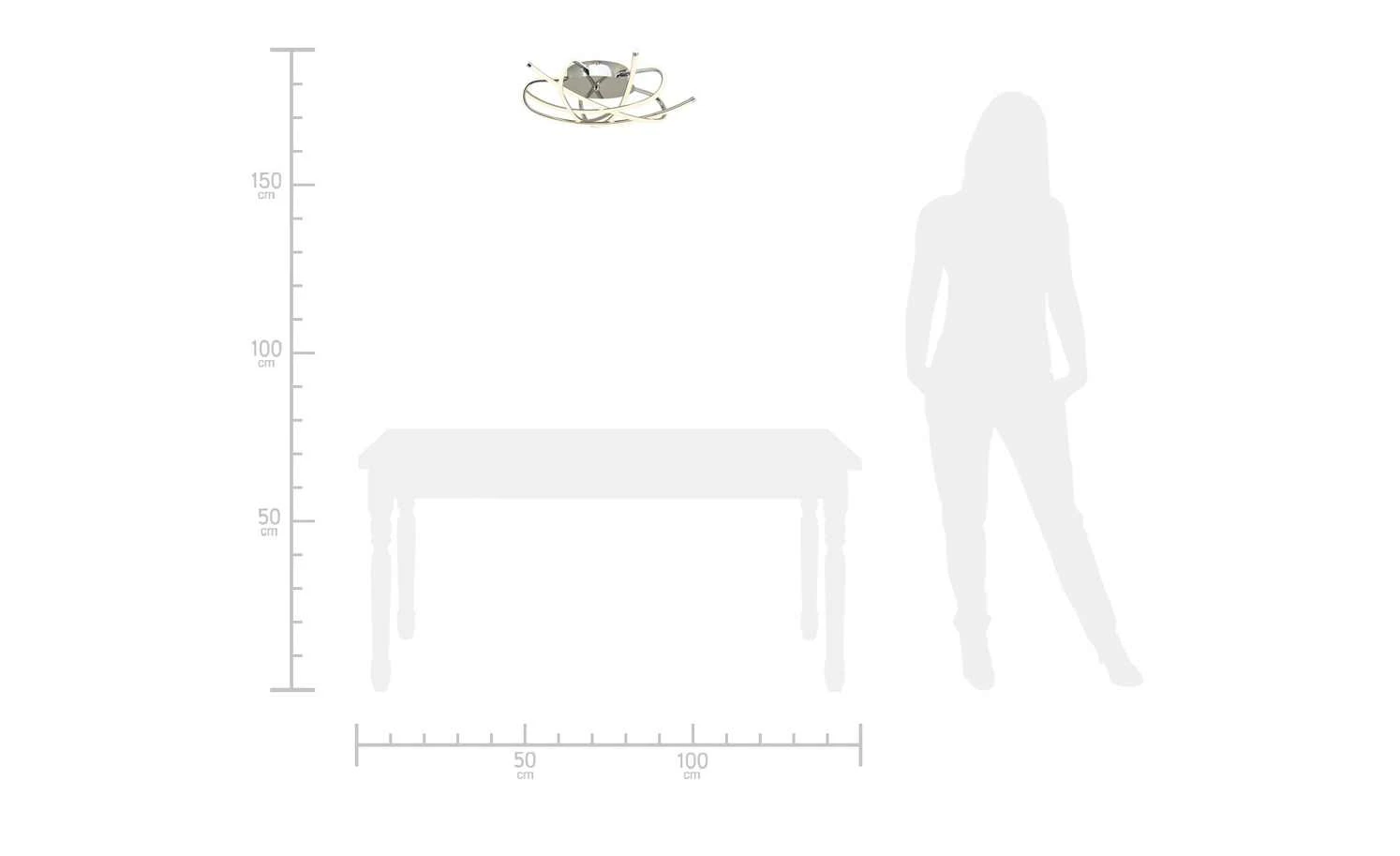 KHG LED-Deckenleuchte, 5-flammig, Chrom 4 KHG LED-Deckenleuchte, 5-flammig, Chrom – Bild 4