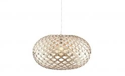 KHG Pendelleuchte, 1-flammig, nickel-matt/ holz