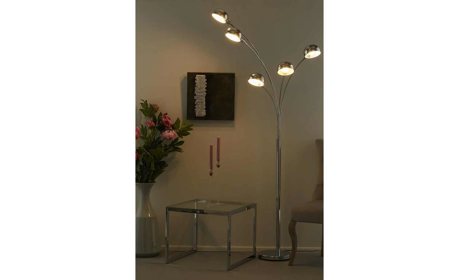 KHG Bogenleuchte, 5-flammig, chrom 1 KHG Bogenleuchte, 5-flammig, chrom