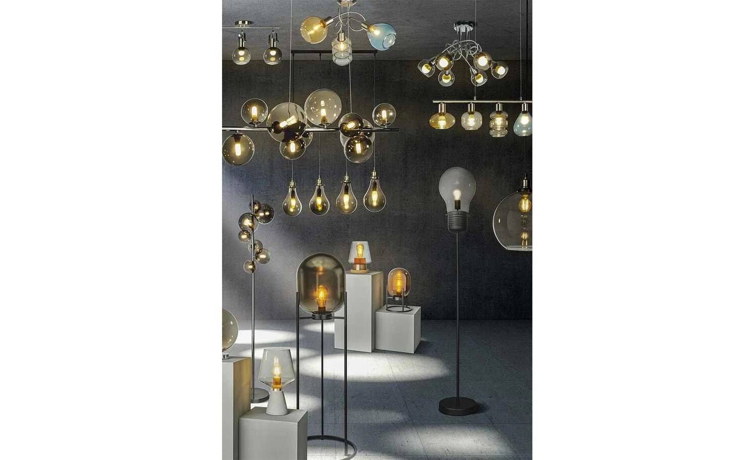 HOME STORY Deckenleuchte, 6-flammig, Rauchglas 1 HOME STORY Deckenleuchte, 6-flammig, Rauchglas