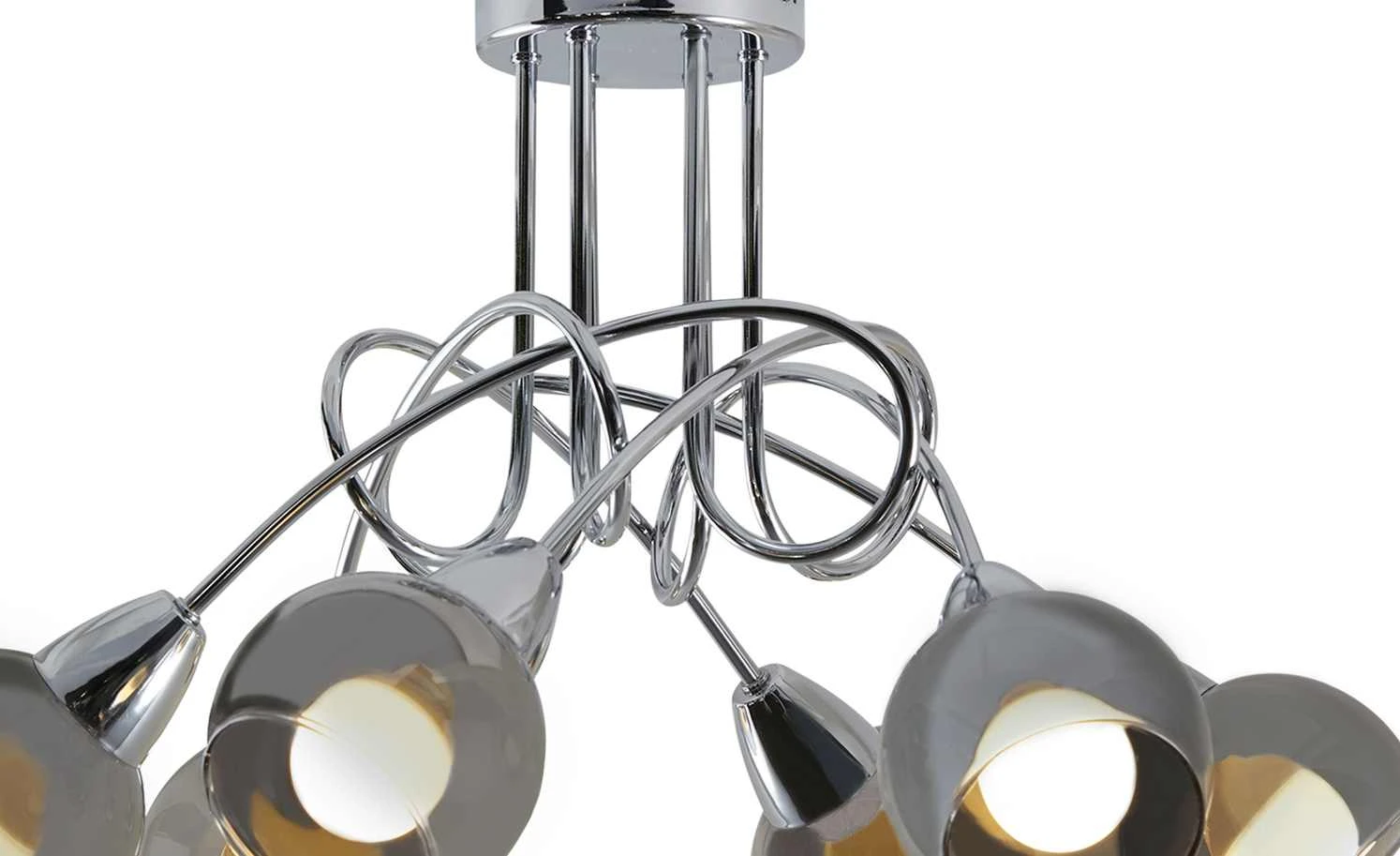 HOME STORY Deckenleuchte, 6-flammig, Rauchglas 4 HOME STORY Deckenleuchte, 6-flammig, Rauchglas – Bild 4