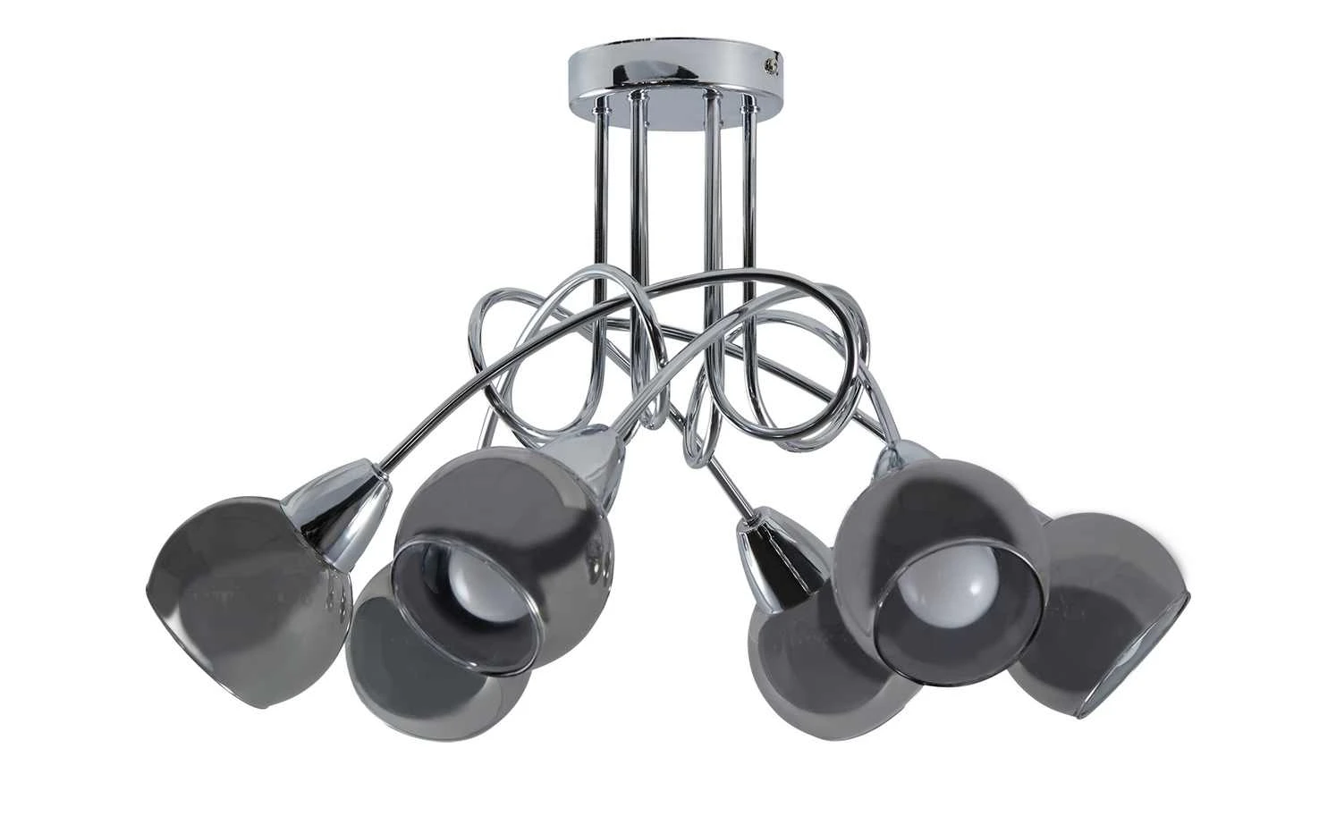 HOME STORY Deckenleuchte, 6-flammig, Rauchglas 3 HOME STORY Deckenleuchte, 6-flammig, Rauchglas – Bild 3