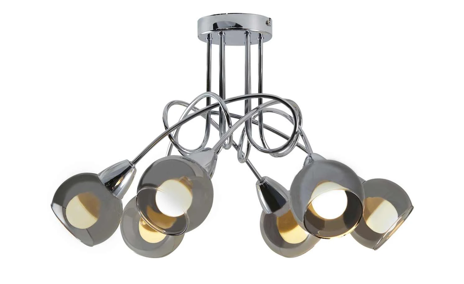 HOME STORY Deckenleuchte, 6-flammig, Rauchglas 5 HOME STORY Deckenleuchte, 6-flammig, Rauchglas – Bild 5