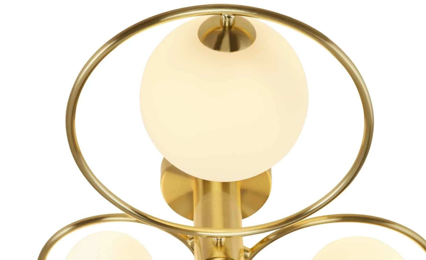 KHG Deckenleuchte, 3-flammig, Messing mit Glaskugeln | Messing matt 3 KHG Deckenleuchte, 3-flammig, Messing mit Glaskugeln | Messing matt – Bild 3