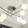 KHG Deckenleuchte, 8-flammig, chrom mit Glaskugeln
