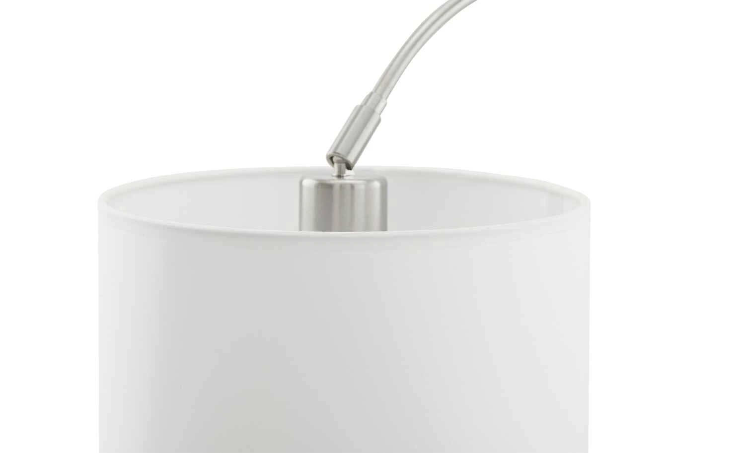 KHG Bogenleuchte, 1-flammig, Stoffschirm weiß 3 KHG Bogenleuchte, 1-flammig, Stoffschirm weiß – Bild 3