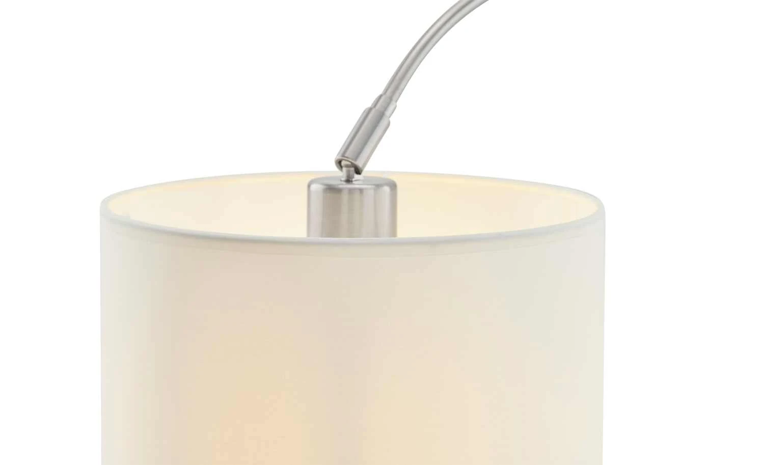 KHG Bogenleuchte, 1-flammig, Stoffschirm weiß 2 KHG Bogenleuchte, 1-flammig, Stoffschirm weiß – Bild 2