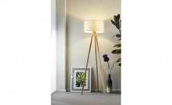 KHG Stehleuchte, 1-flammig, Dreibein mit Stoffschirm -Innenleuchten Verkaufsladen 11680611 2 202106211241