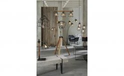 KHG Tischleuchte, 1-flammig, Schwarz / goldfarben