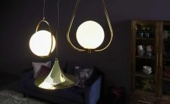 KHG Pendelleuchte, 1-flammig, altmessing mit Glaskugel -Innenleuchten Verkaufsladen 11680635 2 202002252238