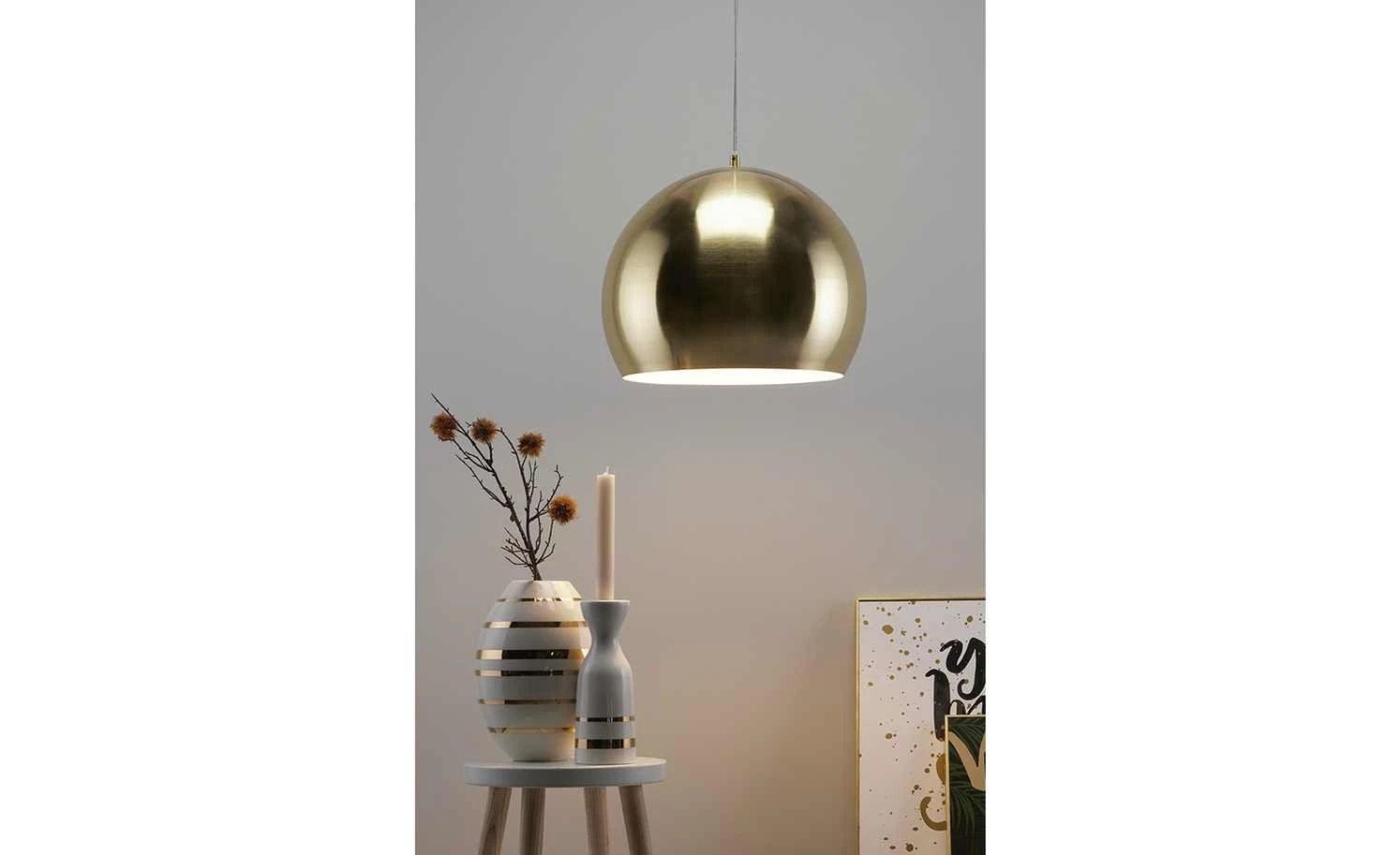 HOME STORY Pendelleuchte, 1-flammig, messingfarben | Goldfarben 2 HOME STORY Pendelleuchte, 1-flammig, messingfarben | Goldfarben – Bild 2