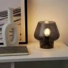 Tischleuchte, 1-flammig, Rauchglas