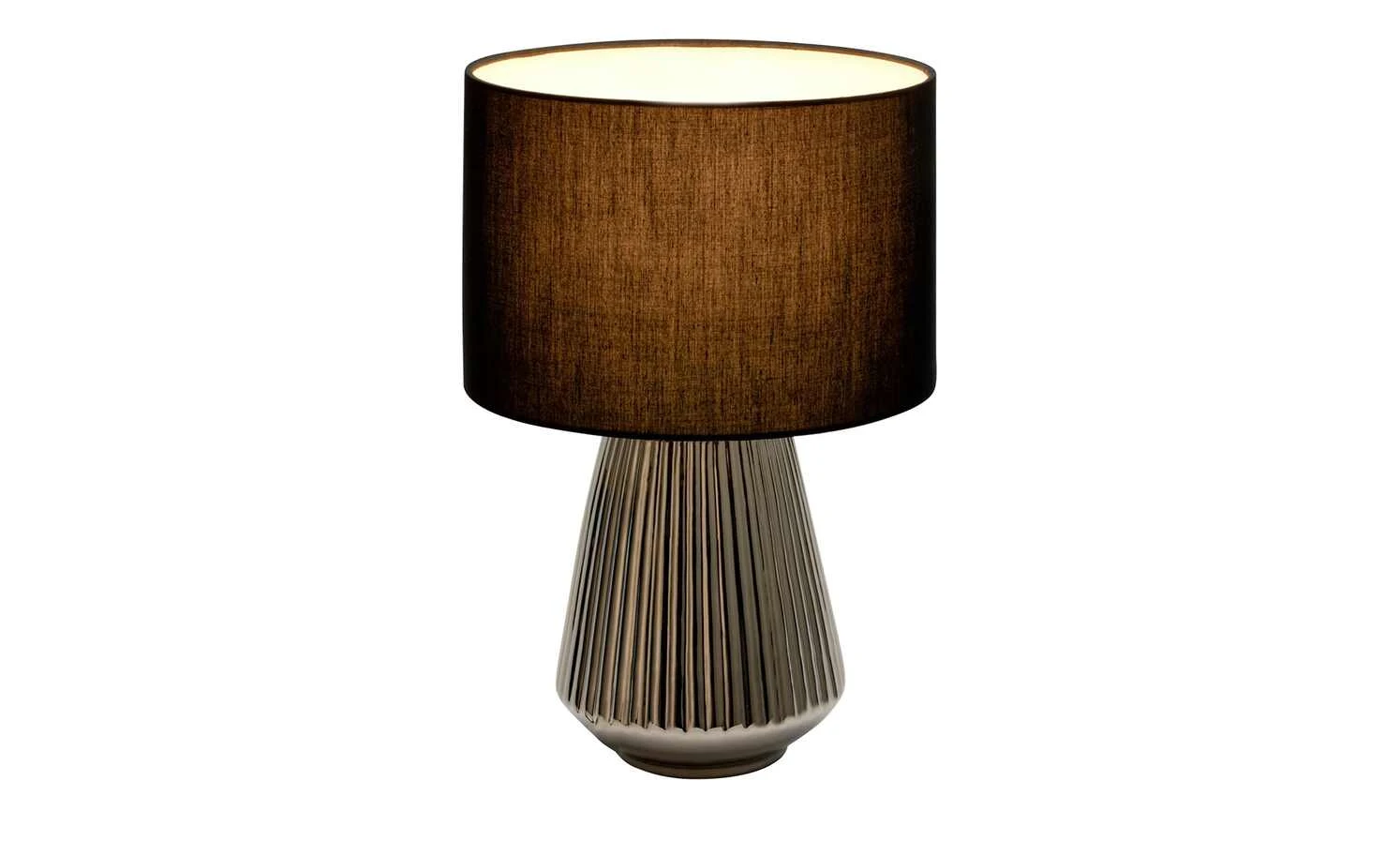 Keramik-Tischleuchte, 1-flammig, silber/schwarz 7 Keramik-Tischleuchte, 1-flammig, silber/schwarz – Bild 7