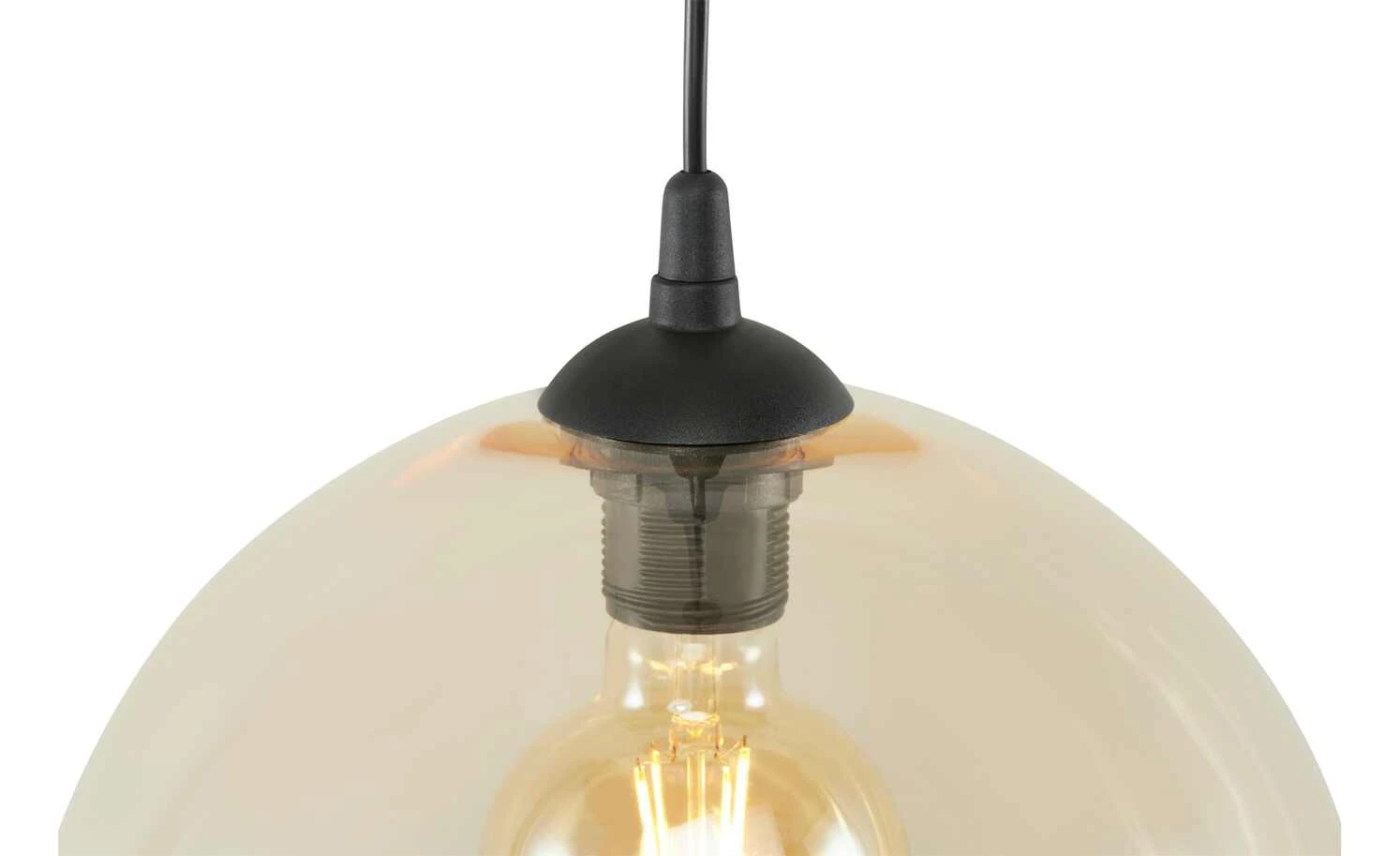 Pendelleuchte, 1-flammig, Glas bernsteinfarben 8 Pendelleuchte, 1-flammig, Glas bernsteinfarben – Bild 8