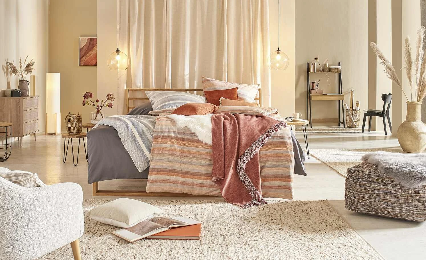 Pendelleuchte, 1-flammig, Glas bernsteinfarben 3 Pendelleuchte, 1-flammig, Glas bernsteinfarben – Bild 3