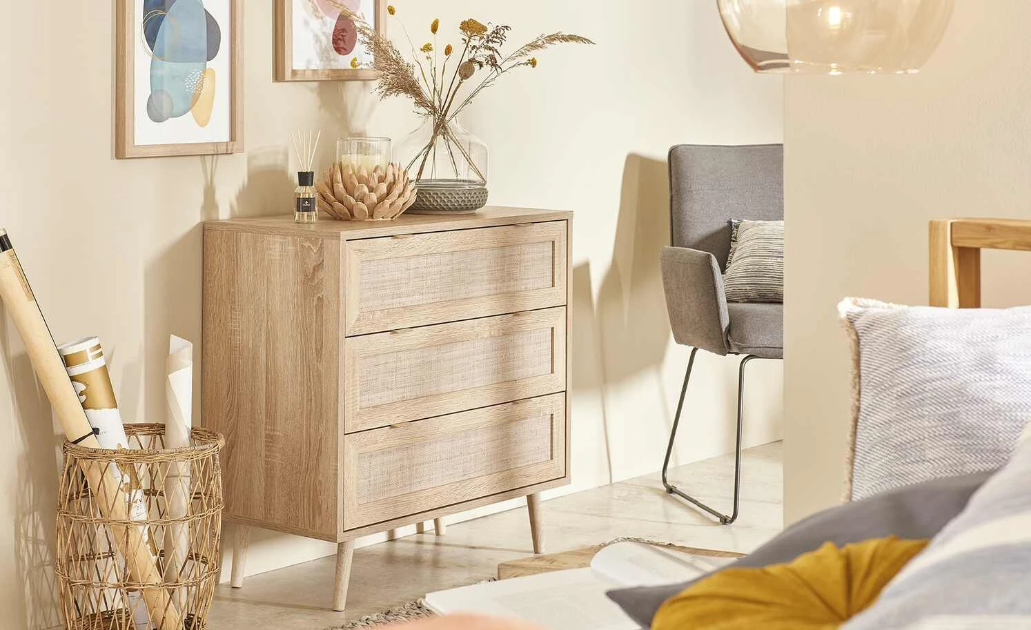 Pendelleuchte, 1-flammig, Glas bernsteinfarben 1 Pendelleuchte, 1-flammig, Glas bernsteinfarben