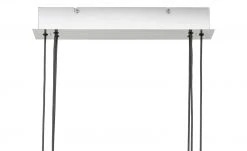 KHG Pendelleuchte, 4-flammig, Nickel matt, Stoffschirme grau -Innenleuchten Verkaufsladen 11684530 2 202006091055