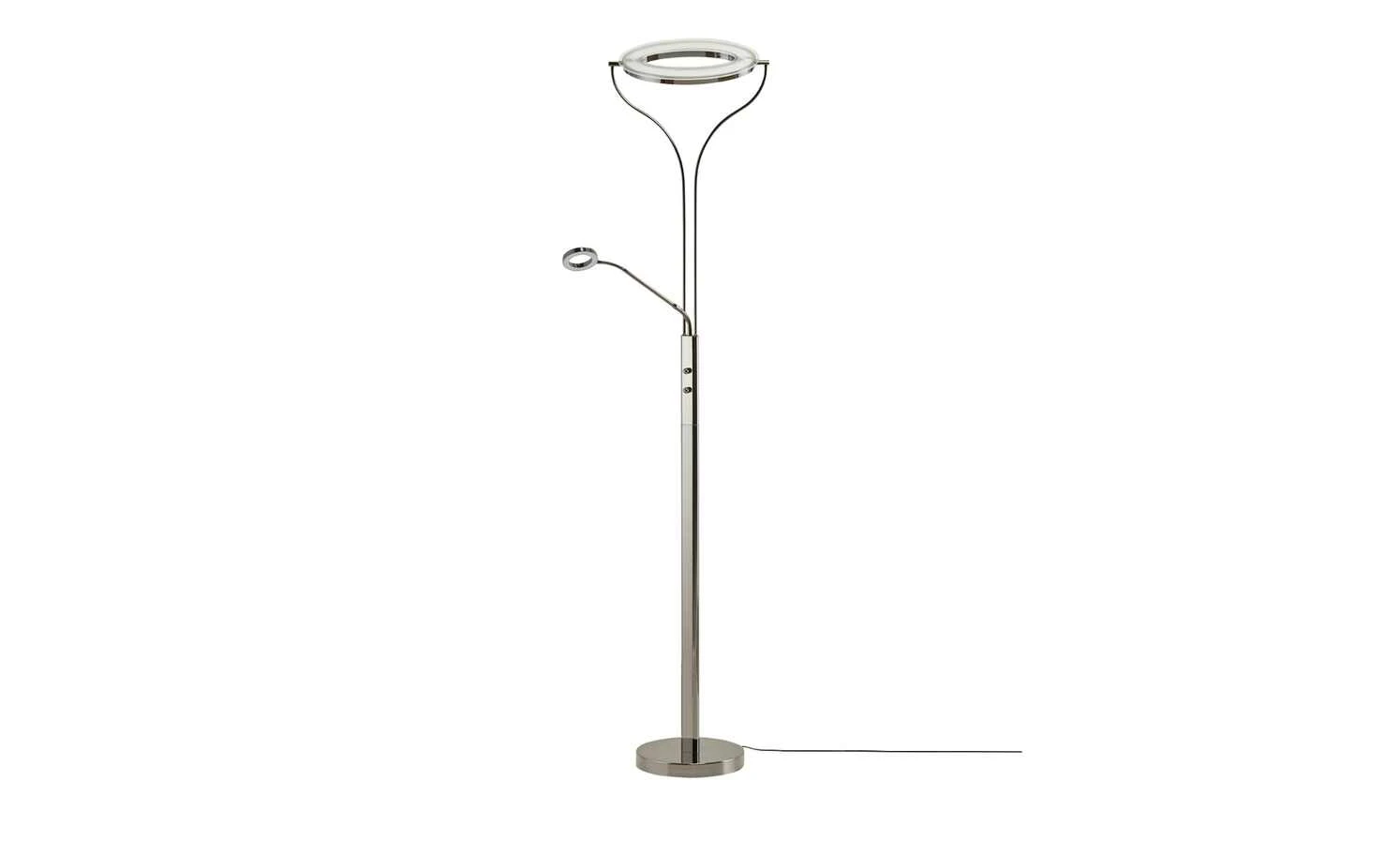 Meisterleuchten LED-Deckenfluter, 2-flammig, schwarz/chrom 1 Meisterleuchten LED-Deckenfluter, 2-flammig, schwarz/chrom