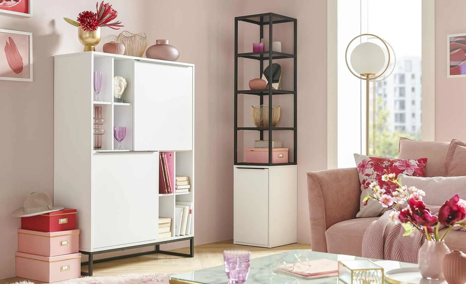 KHG Stehleuchte, 1-flammig, altmessing 1 KHG Stehleuchte, 1-flammig, altmessing