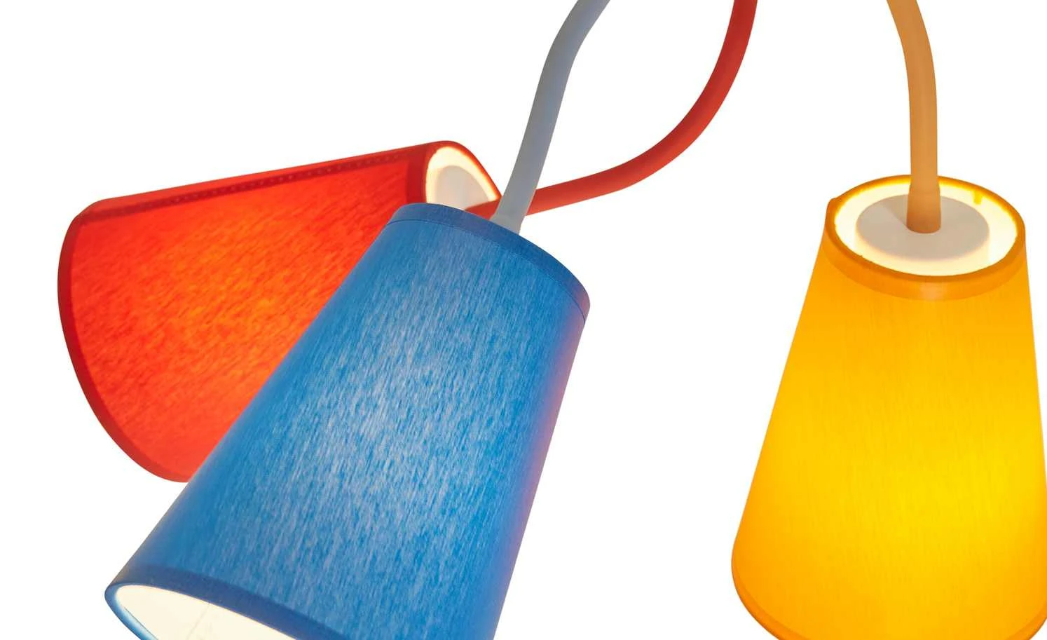 Deckenleuchte, 5-flammig, Schirme bunt 5 Deckenleuchte, 5-flammig, Schirme bunt – Bild 5