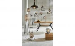 Leseleuchte, 1-flammig, Holz/Metall schwarz