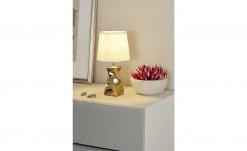 Trio Keramik-Tischleuchte, 1-flammig, goldfarben ´klein´