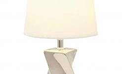 Trio Keramik-Tischleuchte, 1-flammig, silberfarben ´klein´ -Innenleuchten Verkaufsladen 11684757 1 202003112234