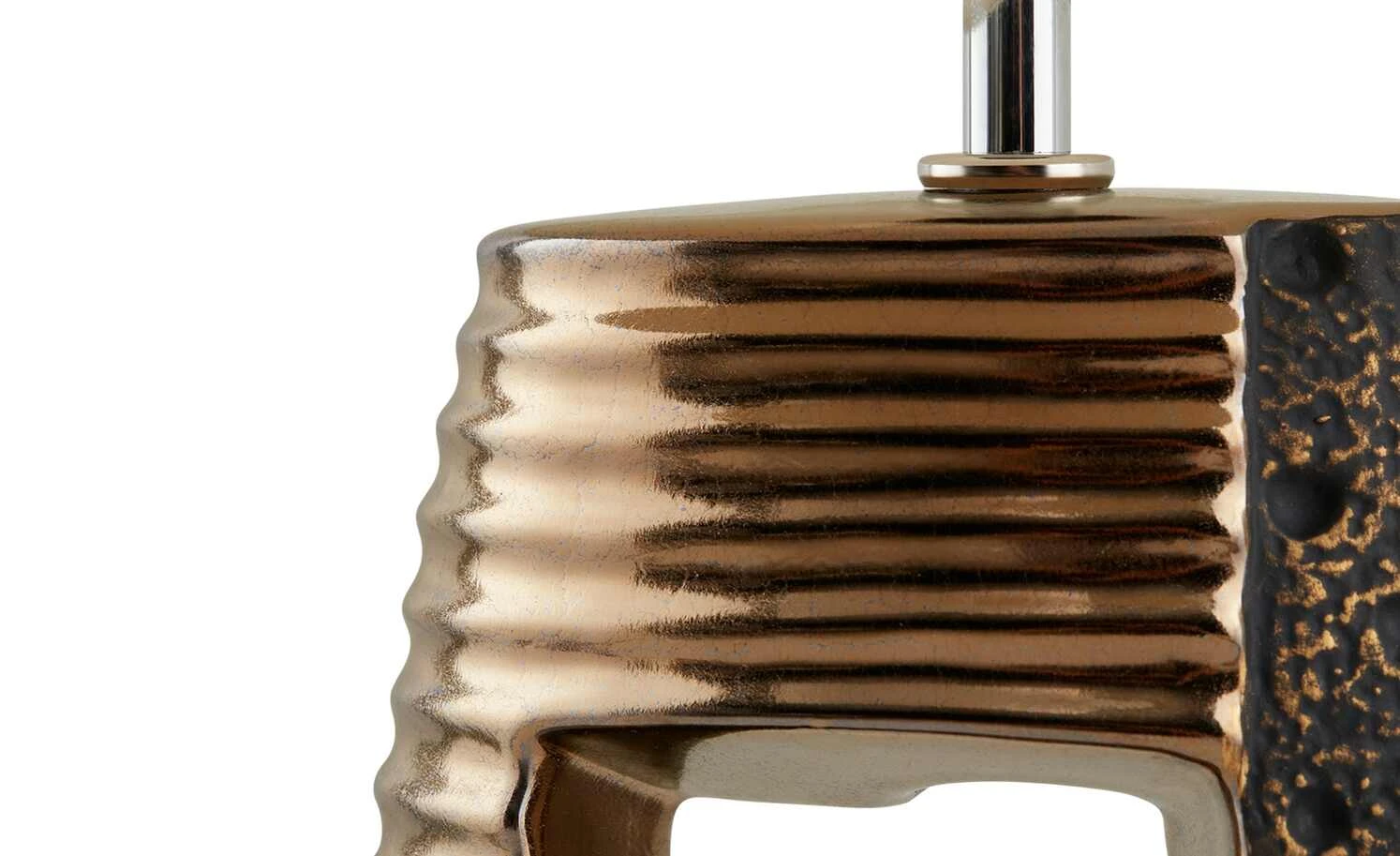 B-Leuchten Tischleuchte, 1-flammig, goldfarben/Stoffschirm beige 5 B-Leuchten Tischleuchte, 1-flammig, goldfarben/Stoffschirm beige – Bild 5