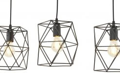 Paul Neuhaus Pendelleuchte, 3-flammig, Holz / Metall Schwarz -Innenleuchten Verkaufsladen 11684864 2 202003042233