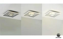 Fischer-Honsel LED-Deckenleuchte, chrom/alu, `Quadrat´