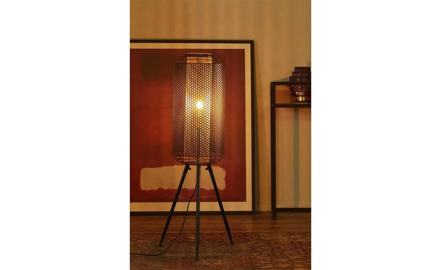 Stehleuchte, 1-flammig, Metall Schwarz / Gold 3 Stehleuchte, 1-flammig, Metall Schwarz / Gold – Bild 3