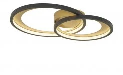 Trio LED-Deckenleuchte schwarz/goldfarben | 29|W -Innenleuchten Verkaufsladen 11685007 4 202103052235