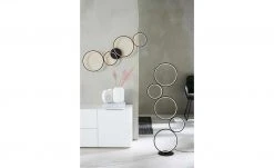 Trio LED-Deckenleuchte, schwarz `Ringe´