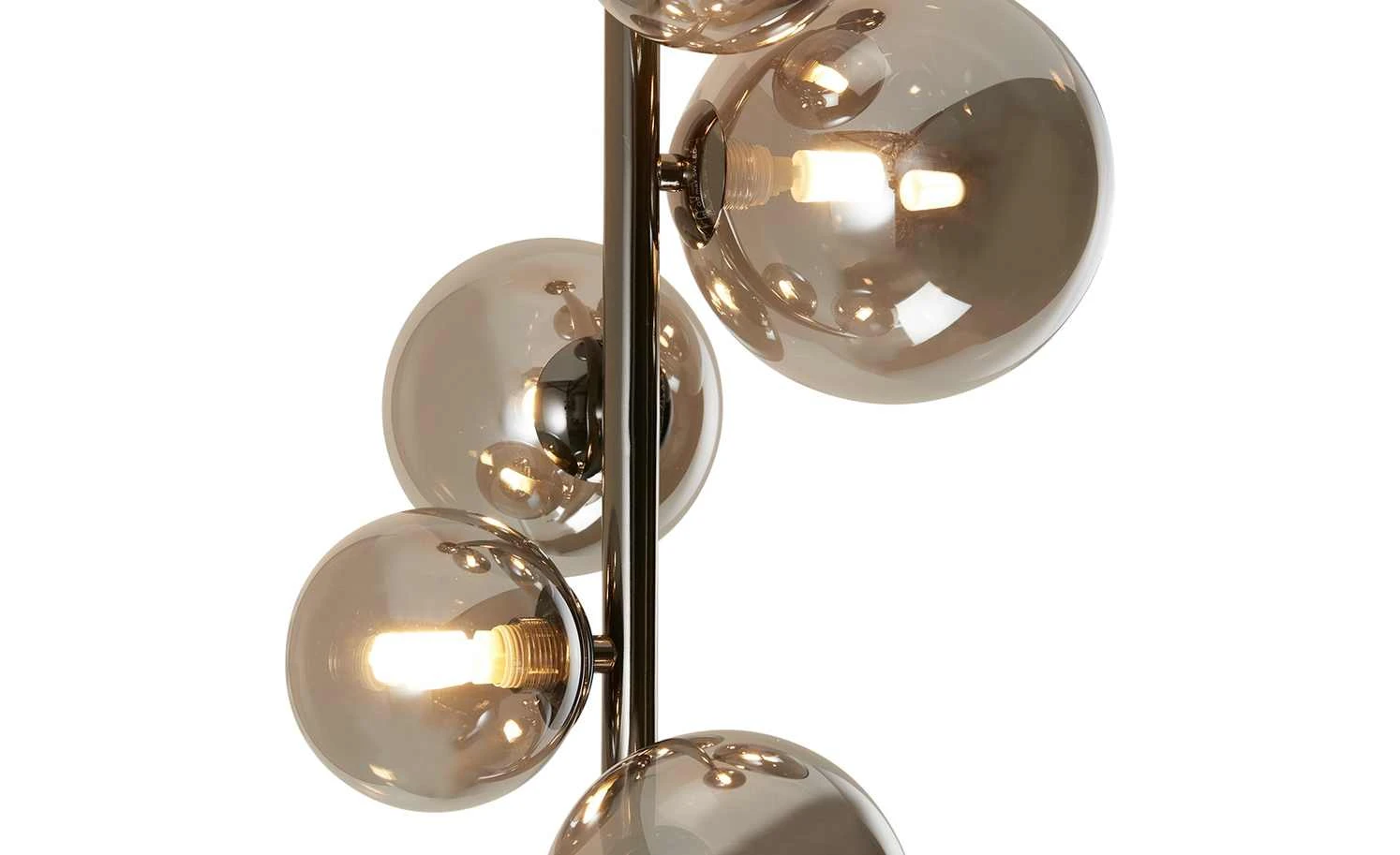 Wofi Deckenleuchte, 5-flammig, schwarz / chrom 4 Wofi Deckenleuchte, 5-flammig, schwarz / chrom – Bild 4