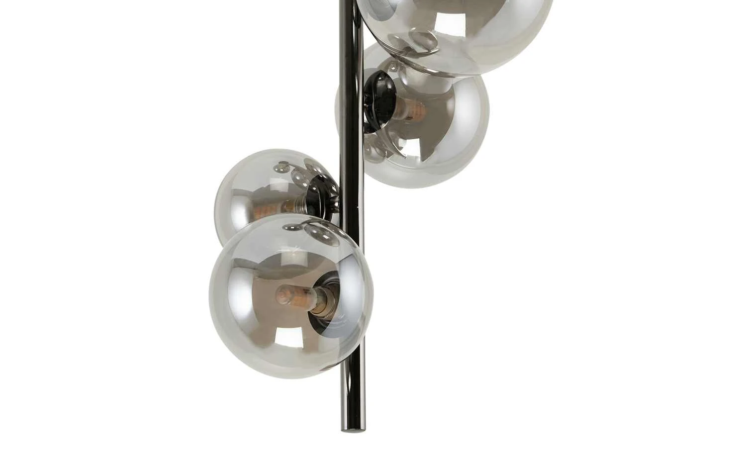 Wofi Deckenleuchte, 5-flammig, schwarz / chrom 5 Wofi Deckenleuchte, 5-flammig, schwarz / chrom – Bild 5