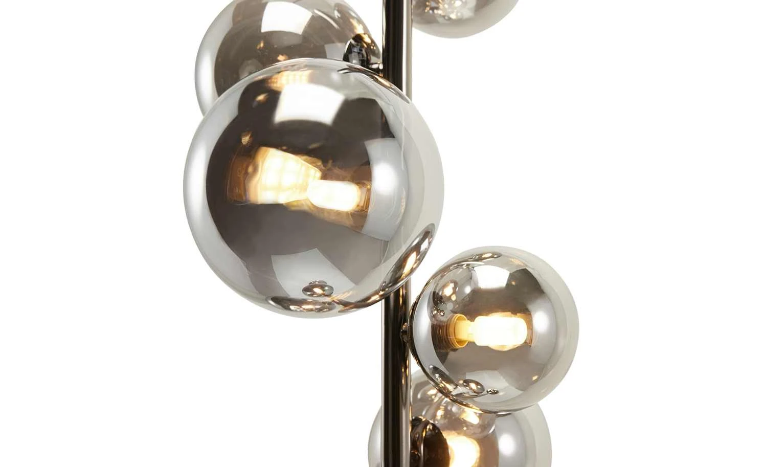 Wofi Stehleuchte, 7-flammig, schwarz-chrom 4 Wofi Stehleuchte, 7-flammig, schwarz-chrom – Bild 4