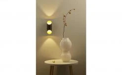 Meisterleuchten LED-Wandleuchte, 2-flammig, schwarz/gold