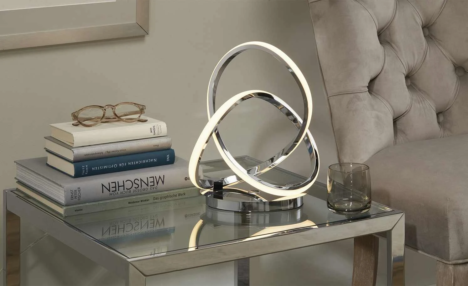 Wofi LED-Tischleuchte, chrom, geschwungen 3 Wofi LED-Tischleuchte, chrom, geschwungen – Bild 3
