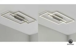 KHG LED-Deckenleuchte, 2-flammig, alufarben